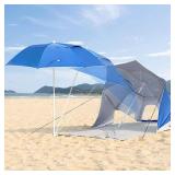 HEYTRIP 6.5FT Two-in-One Beach Umbrella with UPF 5