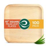 ECO SOUL 100% Compostable 10 Inch Square Palm Leaf