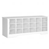 HOOBRO Shoe Bench, 18 Cubbies Shoe Storage Bench,