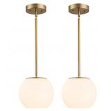 DALIVOL Modern Globe Pendant Light Mid Century Opa