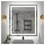 Amorho LED Bathroom Mirror 36''x 32'' with Front a