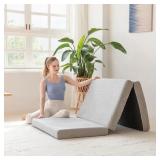 Tri-Fold Memory Foam Mattress, 4 inch Single Foldi