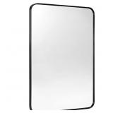 Minuover Wall Mount Mirror for Bathroom, Brush Bla