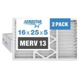 Aerostar 16x25x5 Air Filter MERV 13, Furnace Filte