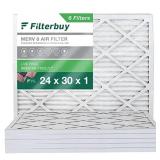 Filterbuy 24x30x1 Air Filter MERV 8 Dust Defense (
