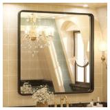 TETOTE Black Framed Mirrors for Bathroom, 36x36 In