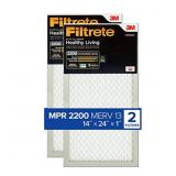 Filtrete 14x24x1 Air Filter, MPR 2200, MERV 13, He