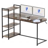 FLEXISPOT 55 inch Computer Desk with Storage Shelv