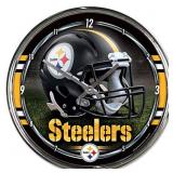 Nfl Football Team Chrome Wall Clock , Pittsburgh S