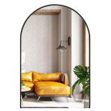MYlovelylands 24x36 inch Black Arched Mirror for B