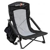SUNNYFEEL Low Folding Beach Chair for Adults, Port