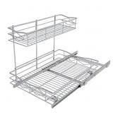 TQVAI Pull Out Shelf Organizer Kitchen Cabinet Sli