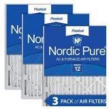 Nordic Pure 20x25x2 MERV 12 Pleated AC Furnace Air