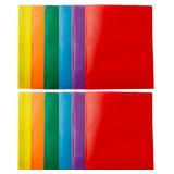 Amazon Basics Heavy Duty Plastic Folders with 2 Po