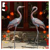 Kircust Garden Crane Statues Patina Heron Decoy, S