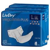 LivDry MegaBriefs, Adult Briefs with Tabs, Super A