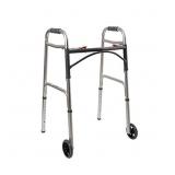 McKesson Folding Walkers with Wheels, Aluminum, 32