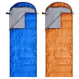 Tudomro 2 Pcs Camping Sleeping Bag for Adults Kids