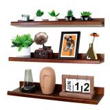 Annecy Floating Shelves Wall Mounted Set of 3, 24