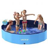 VISTOP Large Hard Plastic Swimming Pool Kiddle Fol