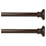 Nova 7/16' Cafï¿½ Rod, 18-28 inch - Cocoa (Set of 2)