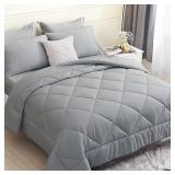 HEVUMYI Queen Comforter Set 7 Pieces, All Season B