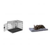 Amazon Basics Metal Dog Crate and Plush Pet Bed Bu