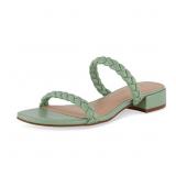 CUSHIONAIRE Women's Neptune braided low block heel