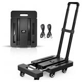 SPACEKEEPER Folding Hand Truck, 500 LB Heavy Duty