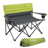 VILLEY Double Camping Chair, Extra Wide Loveseat,