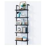 ODK 5-Tier Ladder Shelf, 74 Inches Wall Mounted La