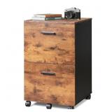 DEVAISE 2 Drawer File Cabinet, Mobile Printer Stan