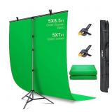 EMART Green Screen Backdrop with Stand, 5 x 8.5ft