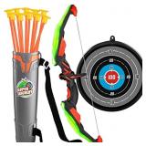 TEMI Kids Bow and Arrow Set - LED Light Up Archery
