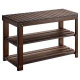 Pipishell Bamboo Shoe Rack Bench, 3 Tier Sturdy Sh