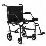 Medline Ultralight Transport Wheelchair with 19ï¿½ W
