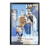 HappyHapi 24x36 Poster Frame, Black Picture Frame
