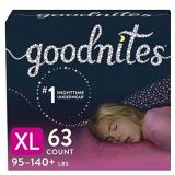 Goodnites Girls' Nighttime Bedwetting Underwear, S