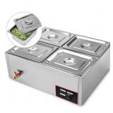 Commercial 5.5L Countertop Food Warmer with Tap -