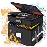 Fireproof Document Box with Lock, File Organizer 2