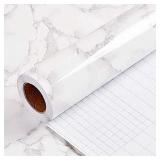 Yancorp 24x10ft White Gray Contact Paper Peel and