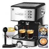 Geek Chef Espresso Machine 20 Bar, Cappuccino latt