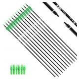 TIGER ARCHERY 30Inch Carbon Arrow Practice Hunting