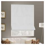 Cresmar Cordless Roman Shades Blackout Fabric Whit