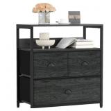Furologee Nightstand with 3 Drawers, Dresser with