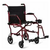 Medline Ultralight Transport Wheelchair with 19ï¿½ W