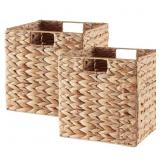 Vagusicc Storage Basket, Set of 2 Handwoven Water