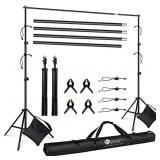 HPUSN Adjustable Backdrop Stand Kit 10ft: Photo Vi