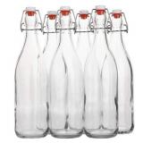 Flip Top Glass Bottle [1 Liter / 33 fl. oz.] [Pack