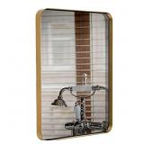 Hamilton Hills 22x30 inch Metal Gold Frame Mirror